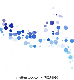 Bubbles Circle Dots Unique Blue Bright Vector Background