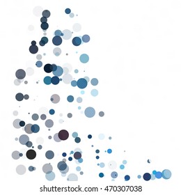 Bubbles Circle Dots Unique Blue Bright Vector Background