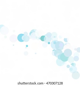 Bubbles Circle Dots Unique Blue Bright Vector Background