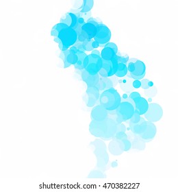 Bubbles Circle Dots Unique Blue Bright Vector Background