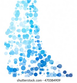 Bubbles Circle Dots Unique Blue Bright Vector Background