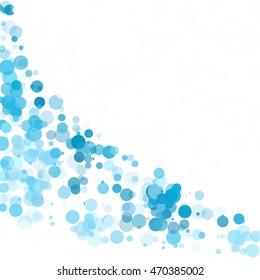 Bubbles Circle Dots Unique Blue Bright Vector Background