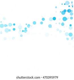 Bubbles Circle Dots Unique Blue Bright Vector Background