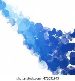 Bubbles Circle Dots Unique Blue Bright Vector Background