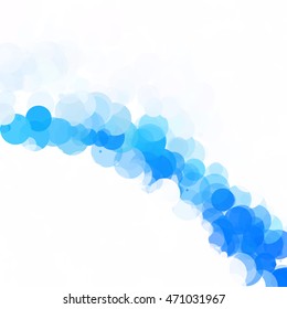 Bubbles Circle Dots Unique Blue Bright Vector Background