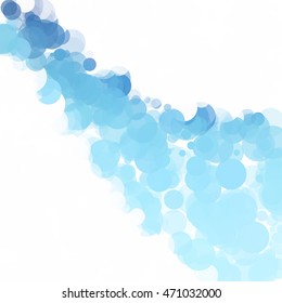 Bubbles Circle Dots Unique Blue Bright Vector Background