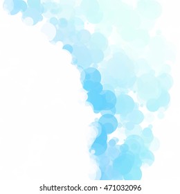 Bubbles Circle Dots Unique Blue Bright Vector Background