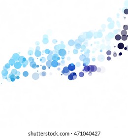 Bubbles Circle Dots Unique Blue Bright Vector Background