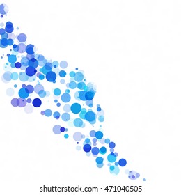 Bubbles Circle Dots Unique Blue Bright Vector Background