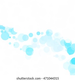 Bubbles Circle Dots Unique Blue Bright Vector Background