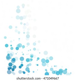 Bubbles Circle Dots Unique Blue Bright Vector Background