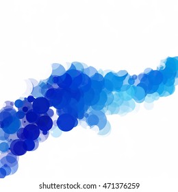 Bubbles Circle Dots Unique Blue Bright Vector Background