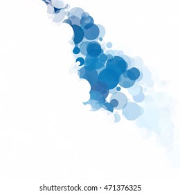 Bubbles Circle Dots Unique Blue Bright Vector Background