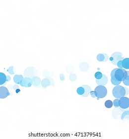 Bubbles Circle Dots Unique Blue Bright Vector Background