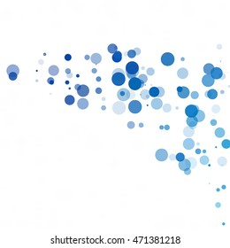Bubbles Circle Dots Unique Blue Bright Vector Background