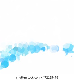 Bubbles Circle Dots Unique Blue Bright Vector Background