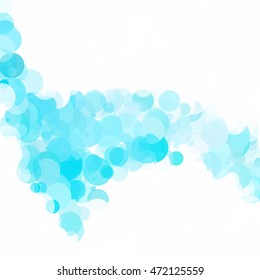 Bubbles Circle Dots Unique Blue Bright Vector Background