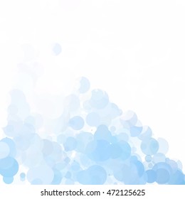 Bubbles Circle Dots Unique Blue Bright Vector Background