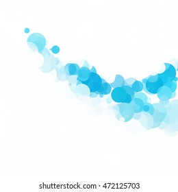 Bubbles Circle Dots Unique Blue Bright Vector Background