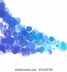 Bubbles Circle Dots Unique Blue Bright Vector Background