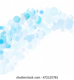 Bubbles Circle Dots Unique Blue Bright Vector Background
