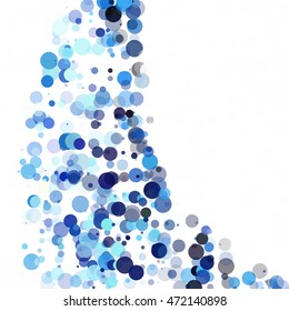 Bubbles Circle Dots Unique Blue Bright Vector Background