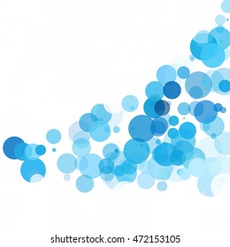 Bubbles Circle Dots Unique Blue Bright Vector Background