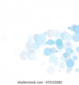 Bubbles Circle Dots Unique Blue Bright Vector Background