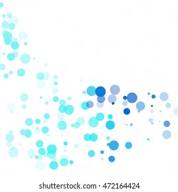 Bubbles Circle Dots Unique Blue Bright Vector Background