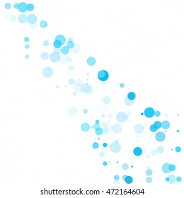 Bubbles Circle Dots Unique Blue Bright Vector Background