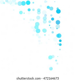 Bubbles Circle Dots Unique Blue Bright Vector Background
