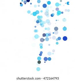 Bubbles Circle Dots Unique Blue Bright Vector Background
