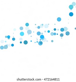 Bubbles Circle Dots Unique Blue Bright Vector Background