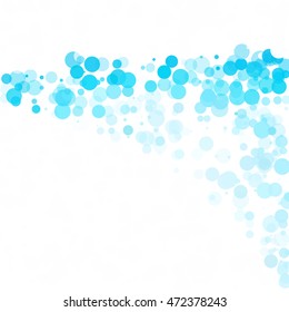 Bubbles Circle Dots Unique Blue Bright Vector Background