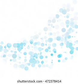 Bubbles Circle Dots Unique Blue Bright Vector Background
