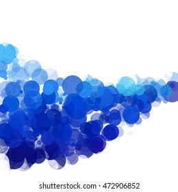 Bubbles Circle Dots Unique Blue Bright Vector Background