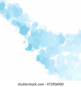 Bubbles Circle Dots Unique Blue Bright Vector Background