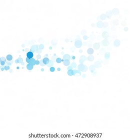 Bubbles Circle Dots Unique Blue Bright Vector Background