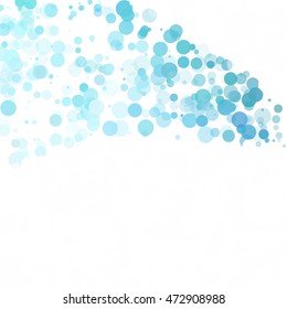 Bubbles Circle Dots Unique Blue Bright Vector Background