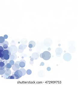 Bubbles Circle Dots Unique Blue Bright Vector Background