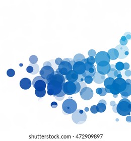 Bubbles Circle Dots Unique Blue Bright Vector Background