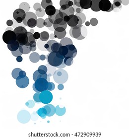 Bubbles Circle Dots Unique Blue Bright Vector Background