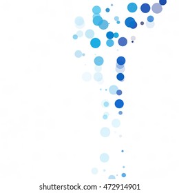 Bubbles Circle Dots Unique Blue Bright Vector Background