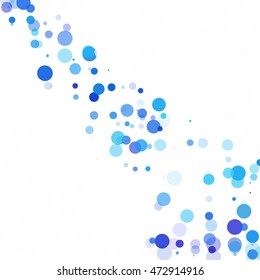 Bubbles Circle Dots Unique Blue Bright Vector Background