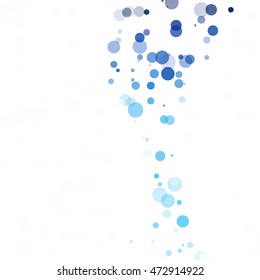 Bubbles Circle Dots Unique Blue Bright Vector Background