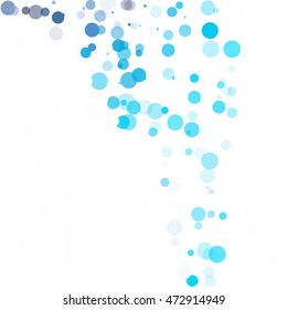 Bubbles Circle Dots Unique Blue Bright Vector Background