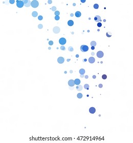 Bubbles Circle Dots Unique Blue Bright Vector Background