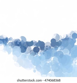 Bubbles Circle Dots Unique Blue Bright Vector Background