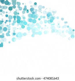 Bubbles Circle Dots Unique Blue Bright Vector Background