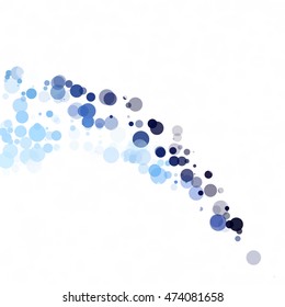 Bubbles Circle Dots Unique Blue Bright Vector Background